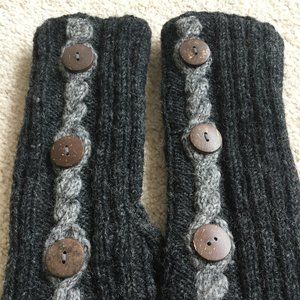 Chunky knit fingerless gloves